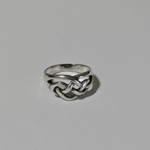 Vintage Sterling Silver open knot ring size 7 - Picture 12 of 13